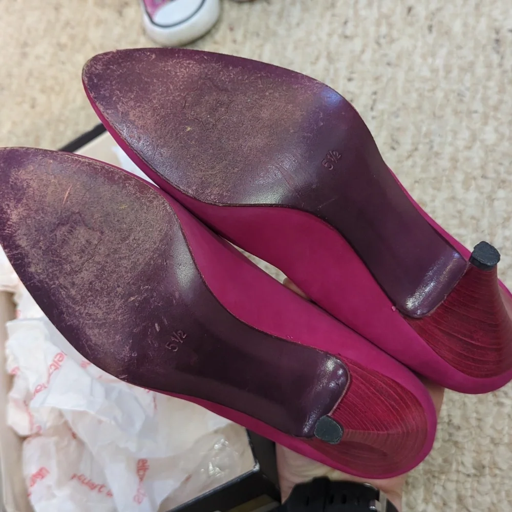 Stuart Weitzman Vintage Women's Size 5.5 Hot Pink Heels with Box
